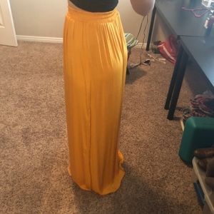 Forever 21 - Marigold Double Slide Slit Maxi Skirt